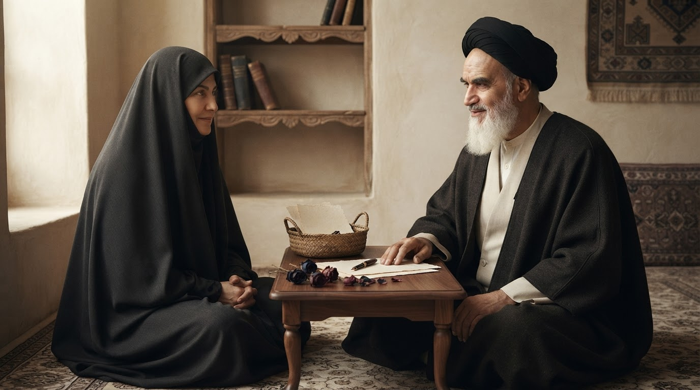 نامه عاشقانه امام خمینی (ره) به همسرشان